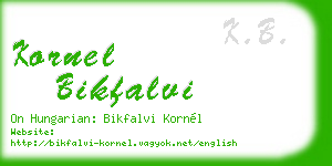kornel bikfalvi business card