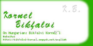 kornel bikfalvi business card